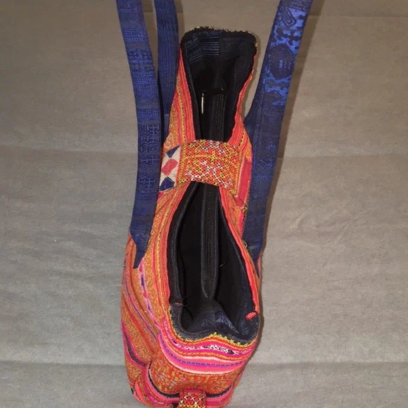 Kilim Moroccan Boho Aztec woven carpet rug bag - Picture 11 of 14